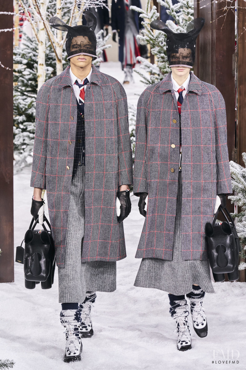 Alise Daugale featured in  the Thom Browne fashion show for Autumn/Winter 2020