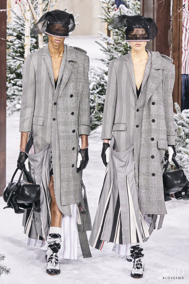 Romaine Dixon featured in  the Thom Browne fashion show for Autumn/Winter 2020