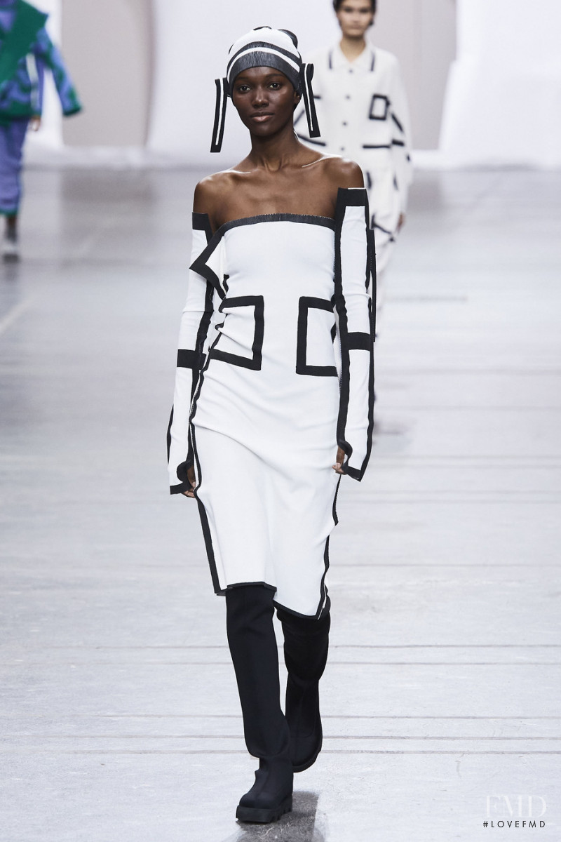 Herieth Paul featured in  the Issey Miyake fashion show for Autumn/Winter 2020