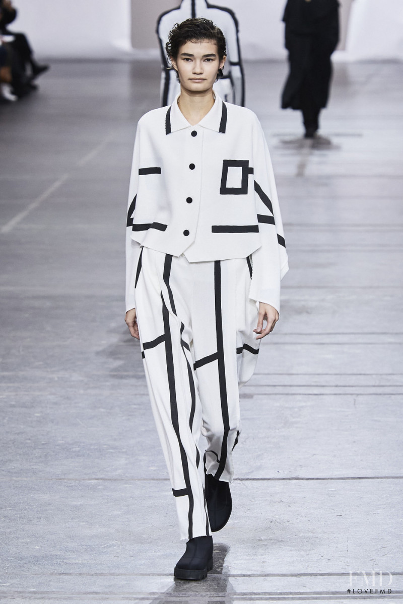 Sveta Black featured in  the Issey Miyake fashion show for Autumn/Winter 2020