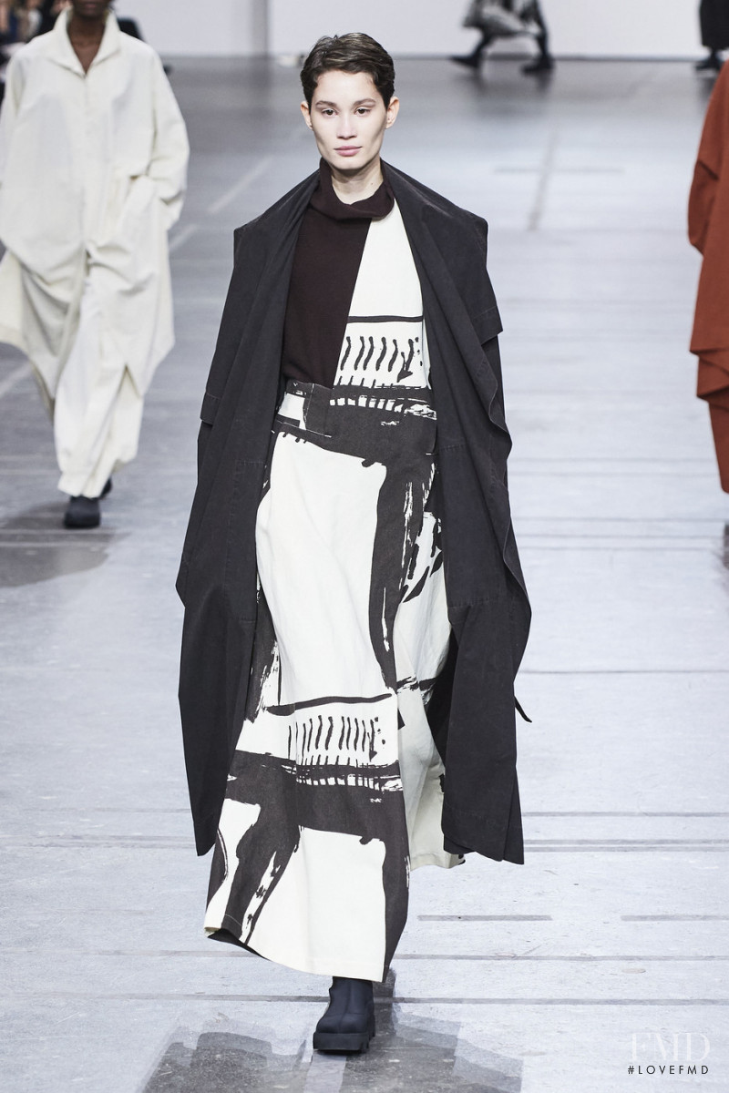 Katia Andre featured in  the Issey Miyake fashion show for Autumn/Winter 2020