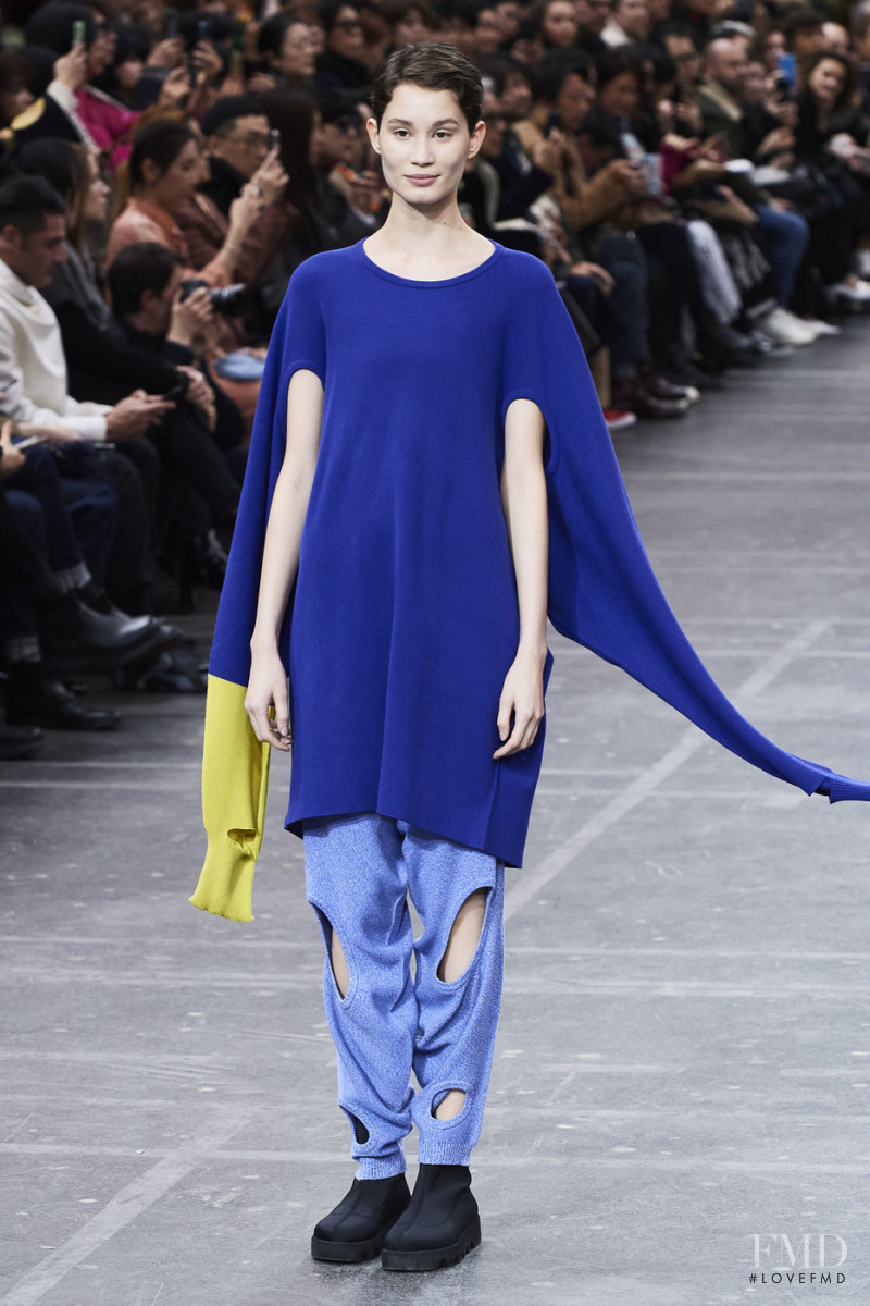 Katia Andre featured in  the Issey Miyake fashion show for Autumn/Winter 2020