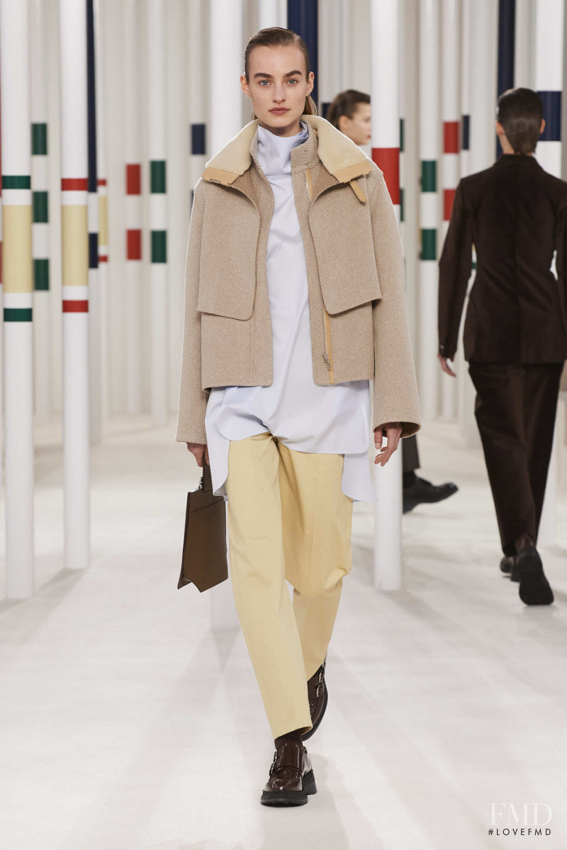 Maartje Verhoef featured in  the Hermès fashion show for Autumn/Winter 2020