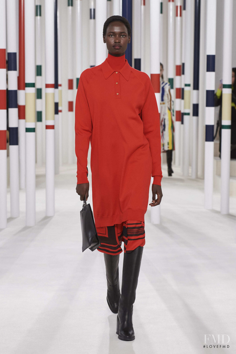 Nyarach Abouch Ayuel Aboja featured in  the Hermès fashion show for Autumn/Winter 2020