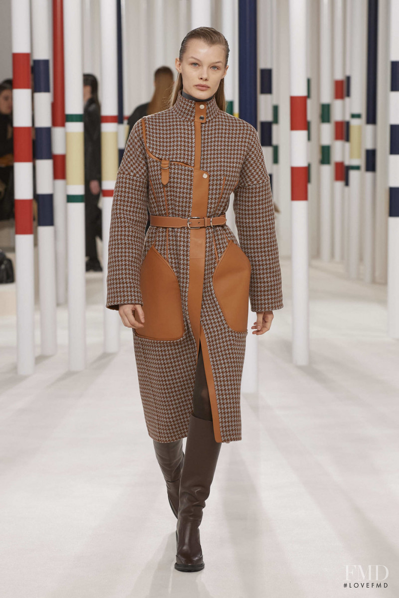 Kris Grikaite featured in  the Hermès fashion show for Autumn/Winter 2020