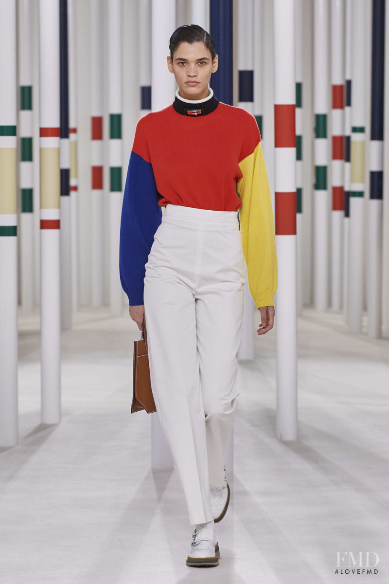 Kerolyn Soares featured in  the Hermès fashion show for Autumn/Winter 2020