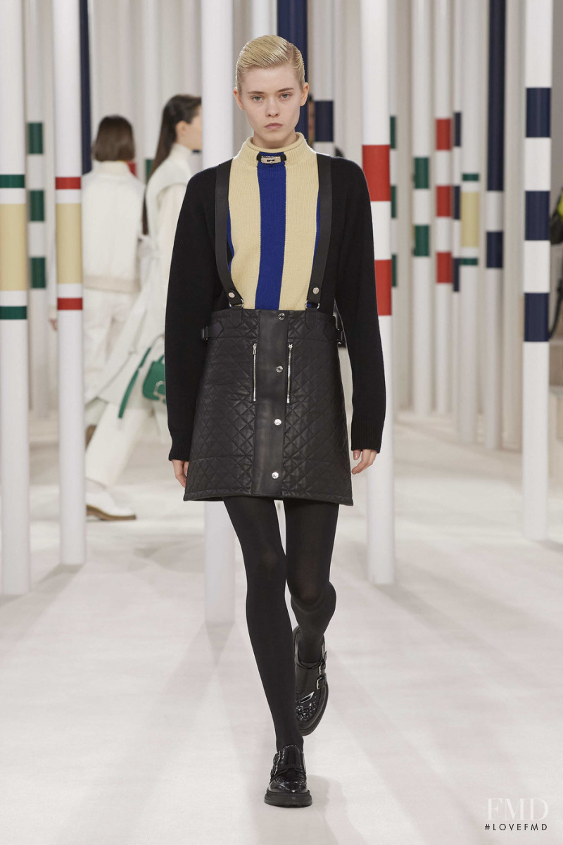 Maike Inga featured in  the Hermès fashion show for Autumn/Winter 2020