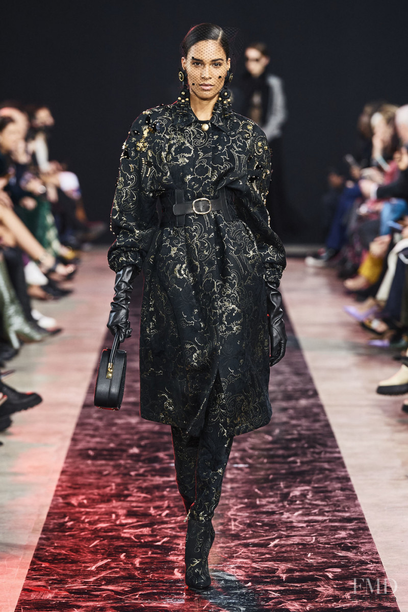 Cindy Bruna featured in  the Elie Saab fashion show for Autumn/Winter 2020