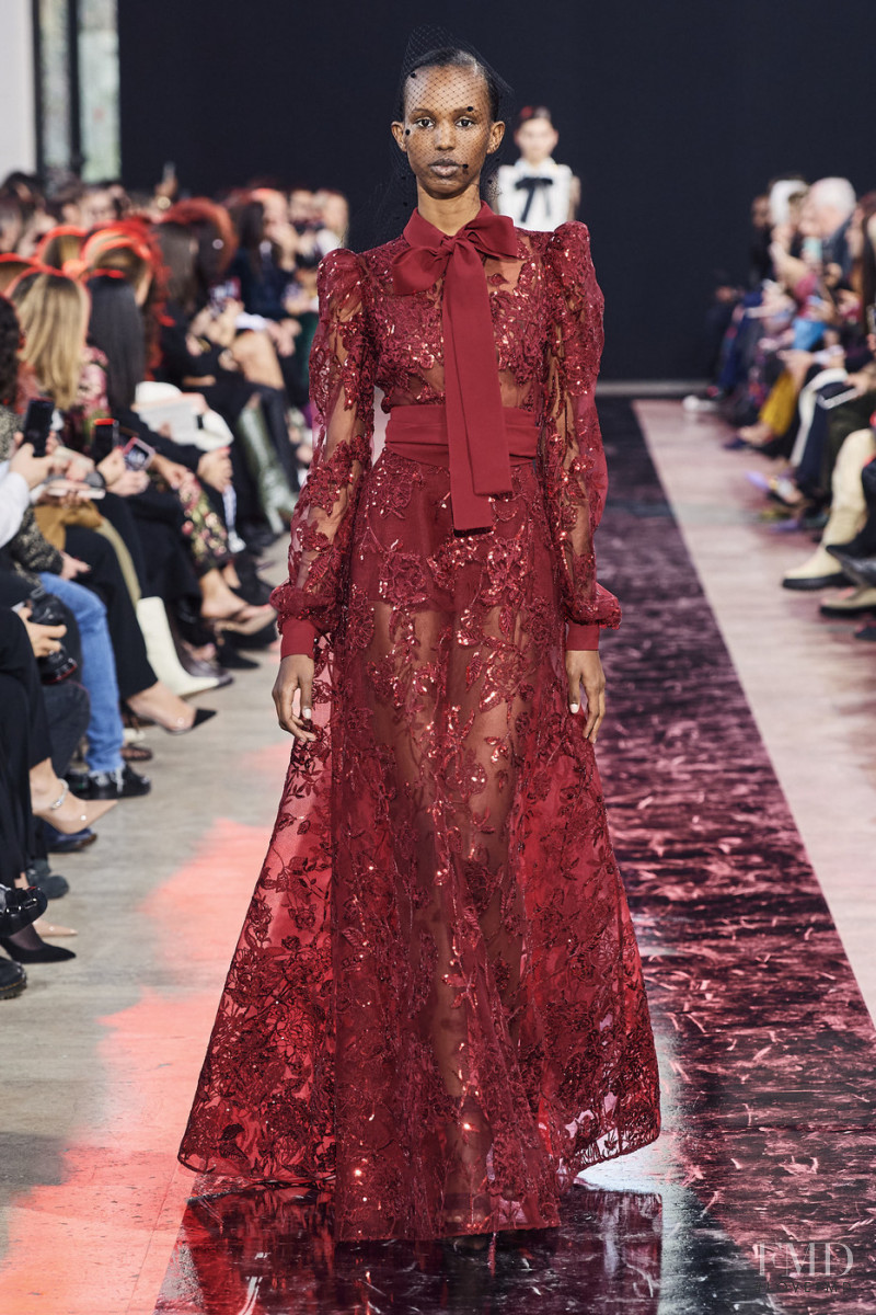 Naomi Bella featured in  the Elie Saab fashion show for Autumn/Winter 2020