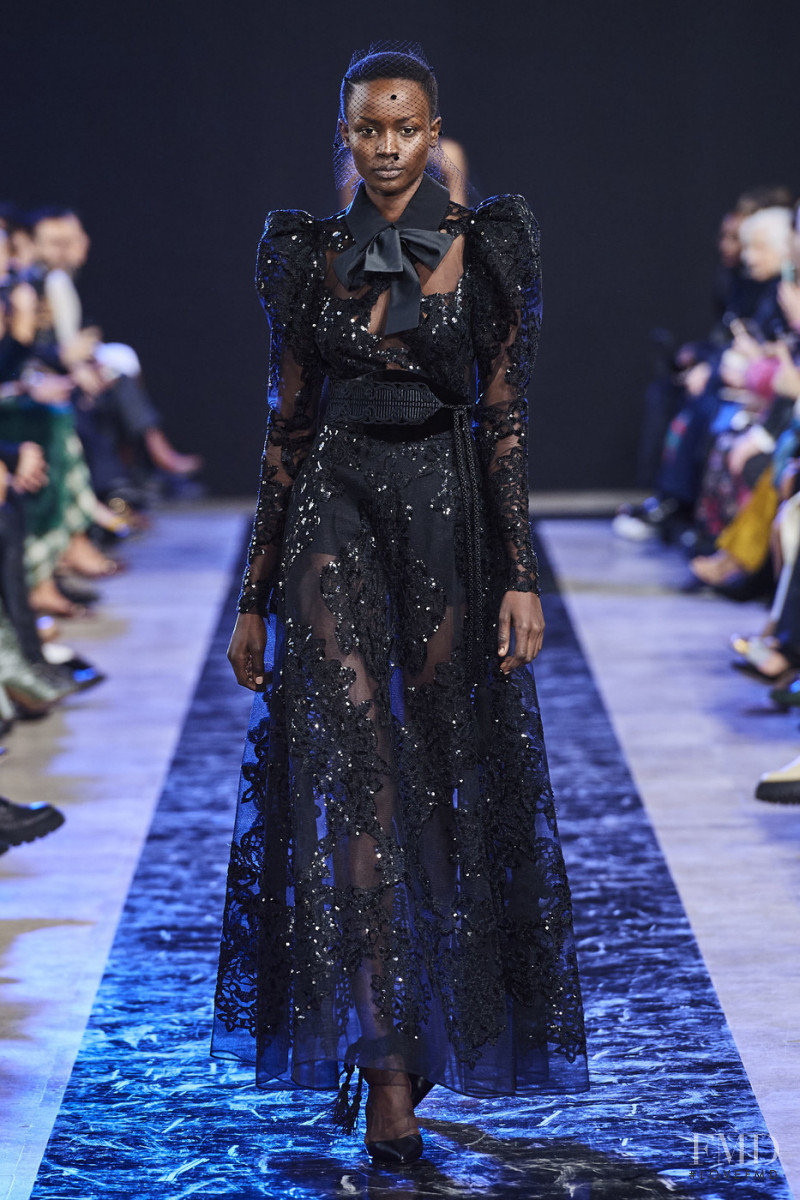 Awuoi Mach Guguei featured in  the Elie Saab fashion show for Autumn/Winter 2020