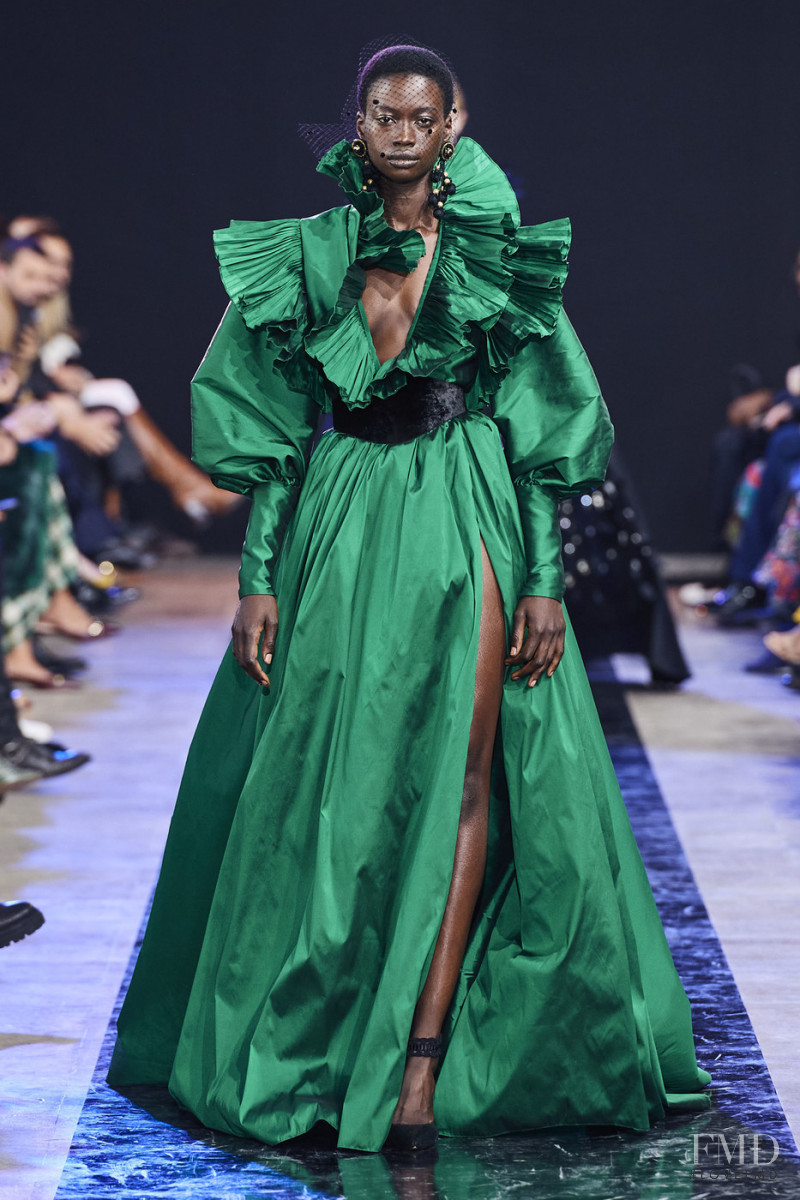 Fatou Jobe featured in  the Elie Saab fashion show for Autumn/Winter 2020