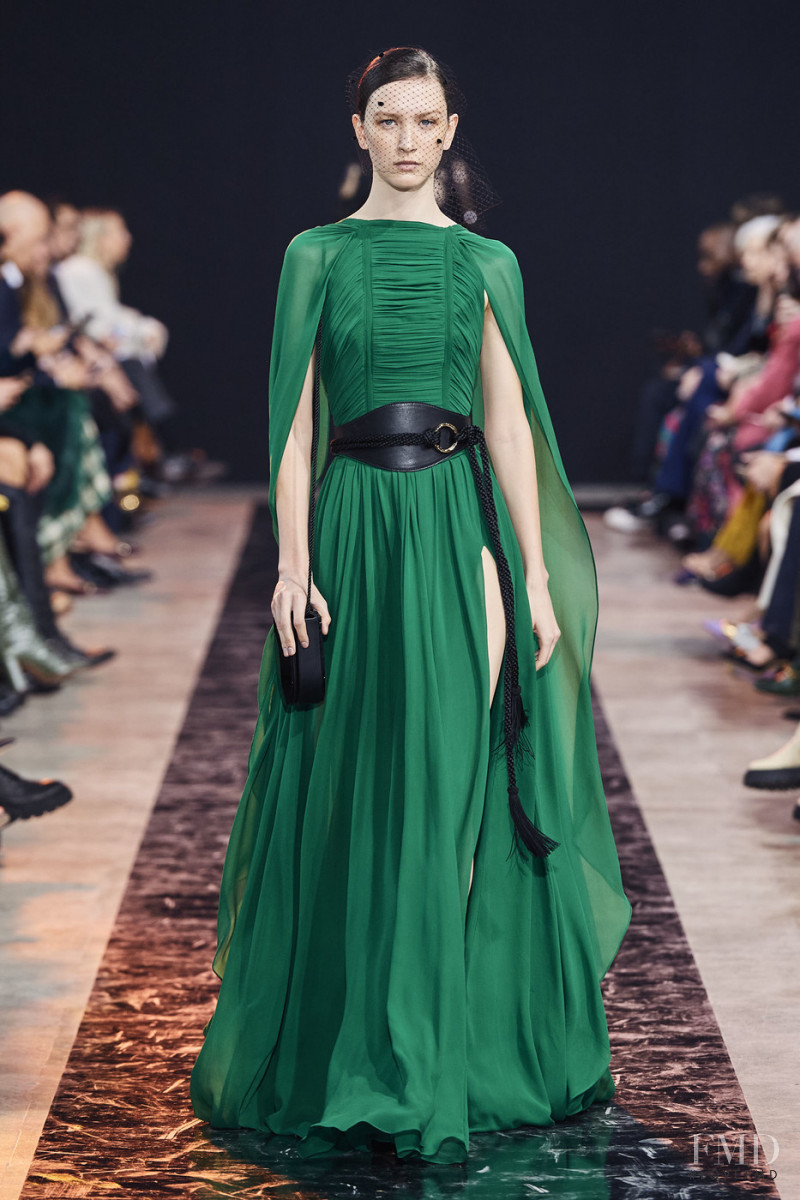 Polina Zavialova featured in  the Elie Saab fashion show for Autumn/Winter 2020