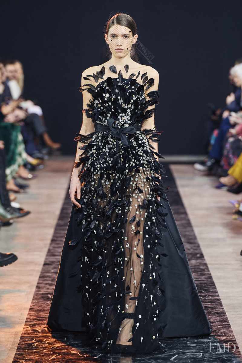Andrea Langfeldt featured in  the Elie Saab fashion show for Autumn/Winter 2020