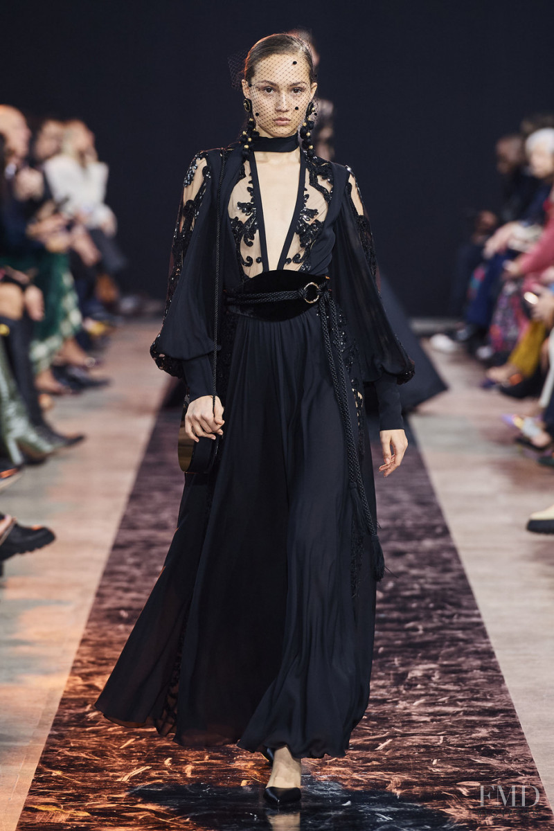 Michelle Gutknecht featured in  the Elie Saab fashion show for Autumn/Winter 2020