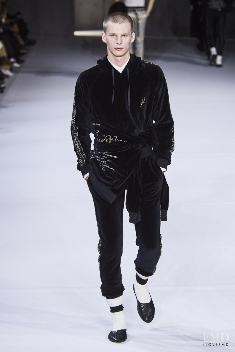 Taavi Mand featured in  the Haider Ackermann fashion show for Autumn/Winter 2020