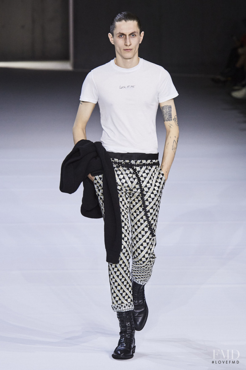 Henry Kitcher featured in  the Haider Ackermann fashion show for Autumn/Winter 2020