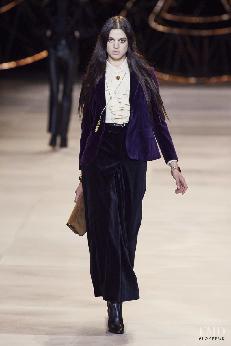 Lily McMenamy featured in  the Celine fashion show for Autumn/Winter 2020