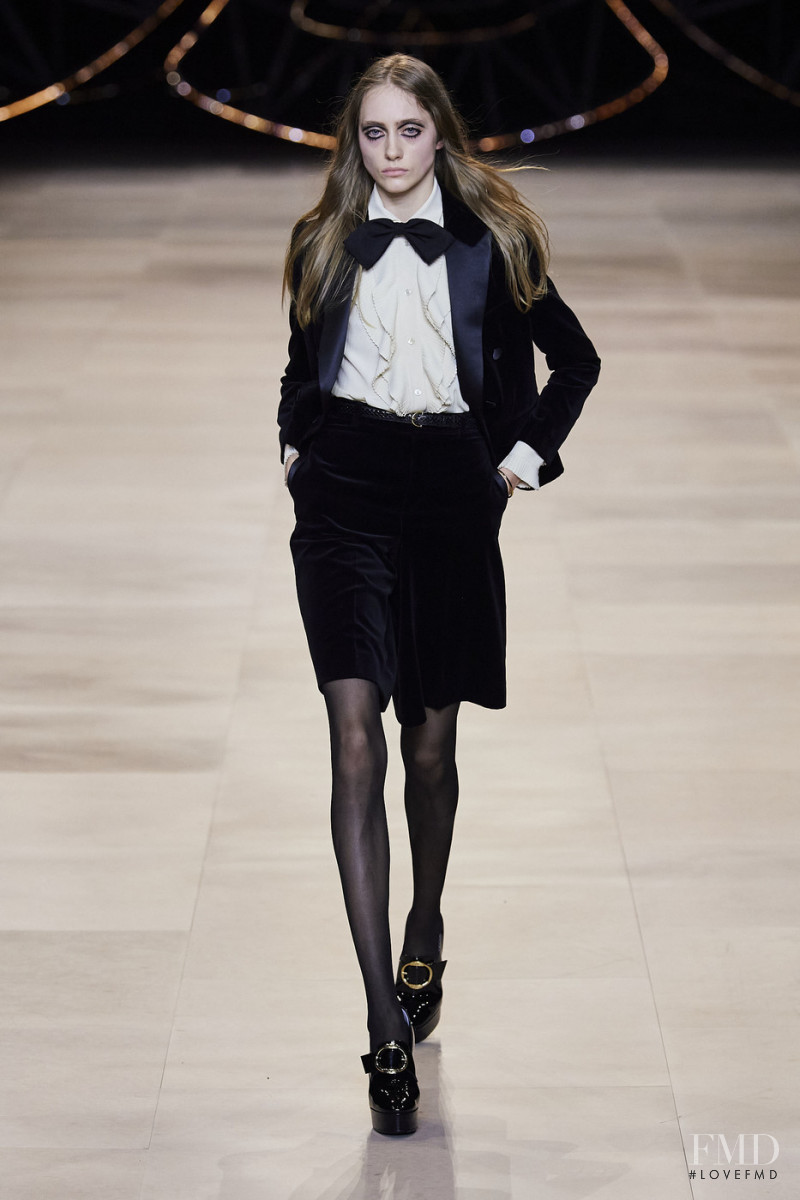 Lia Pavlova featured in  the Celine fashion show for Autumn/Winter 2020