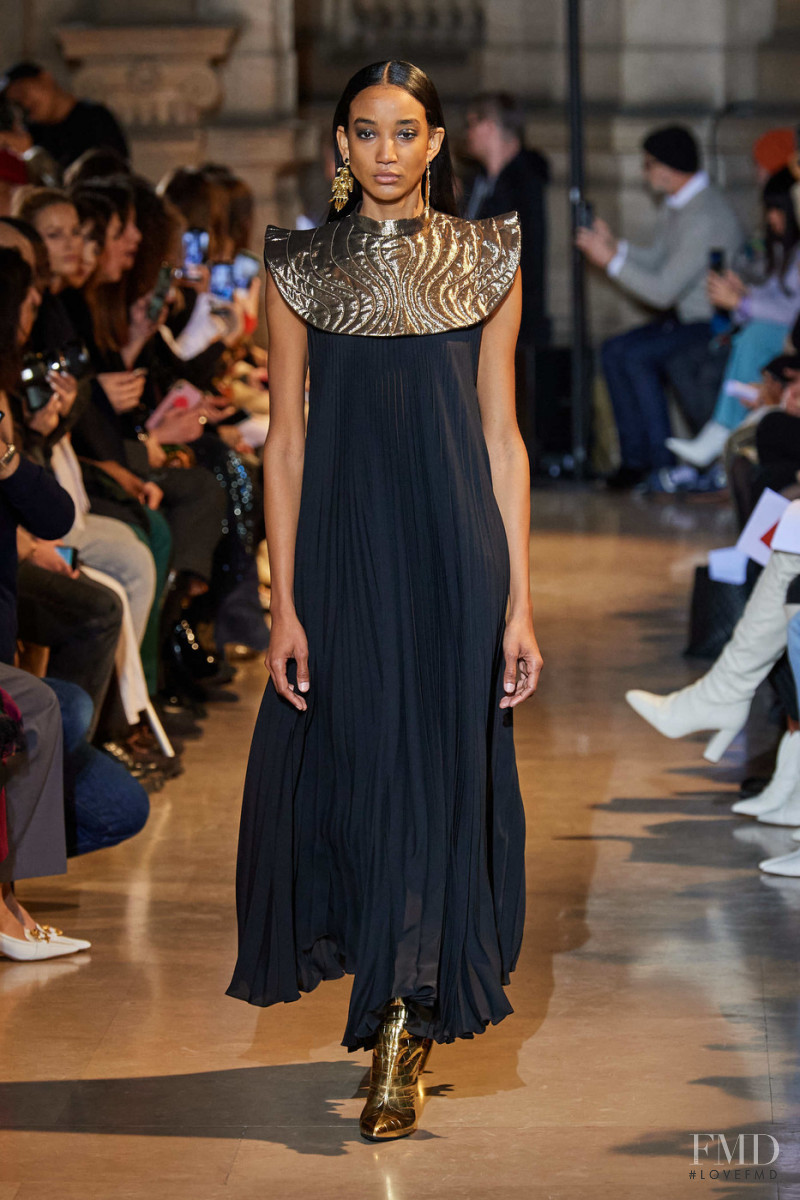 Shaderska Valdez Duran featured in  the Andrew Gn fashion show for Autumn/Winter 2020