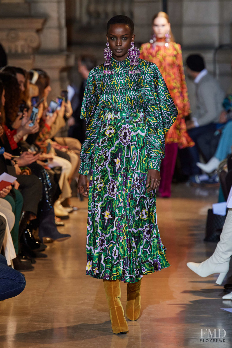 Awuoi Mach Guguei featured in  the Andrew Gn fashion show for Autumn/Winter 2020