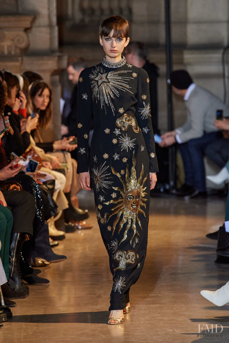 Maisie Dunlop featured in  the Andrew Gn fashion show for Autumn/Winter 2020