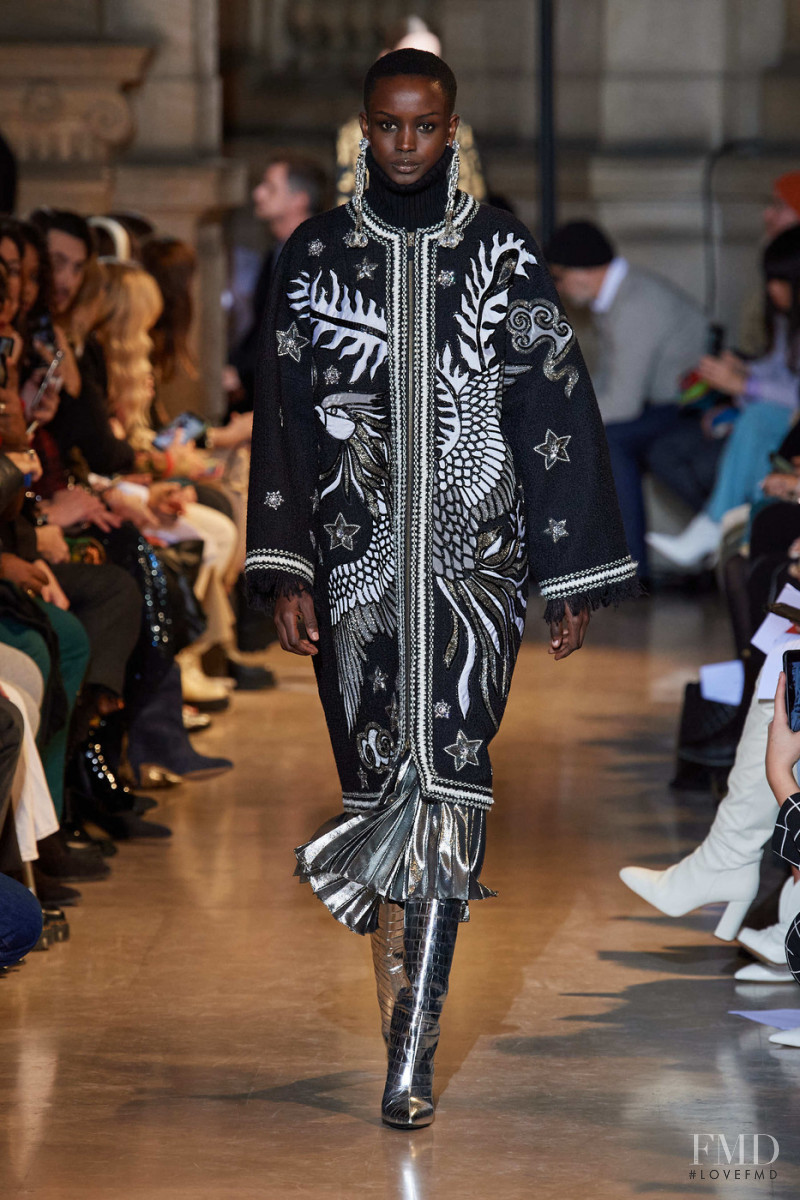 Awuoi Mach Guguei featured in  the Andrew Gn fashion show for Autumn/Winter 2020