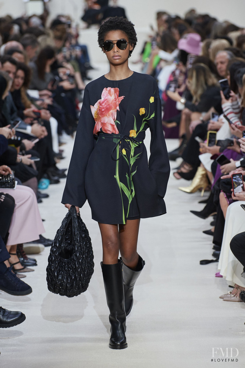 Blesnya Minher featured in  the Valentino fashion show for Autumn/Winter 2020
