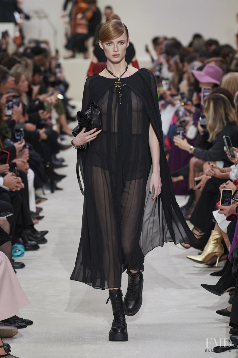 Rianne Van Rompaey featured in  the Valentino fashion show for Autumn/Winter 2020