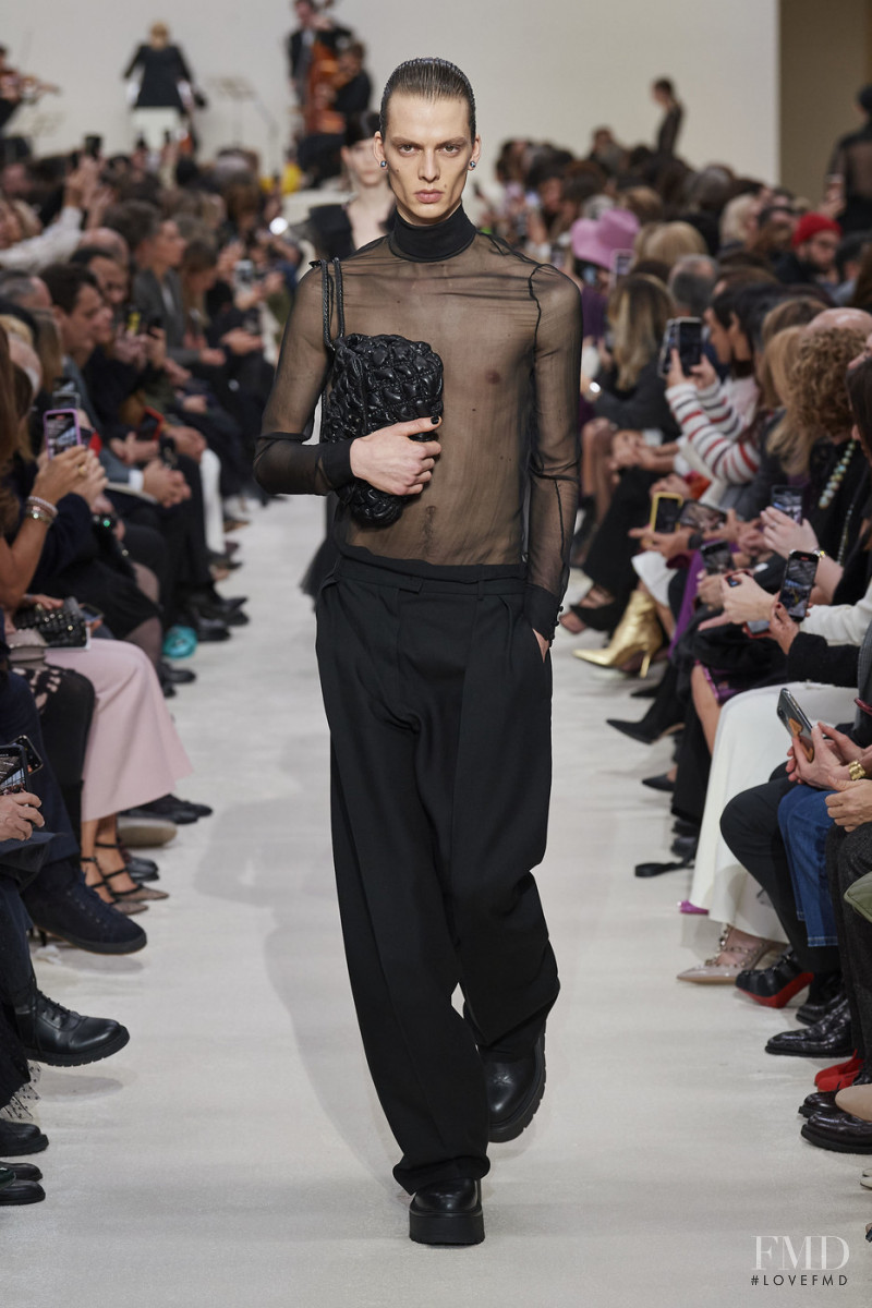 Leon Dame featured in  the Valentino fashion show for Autumn/Winter 2020