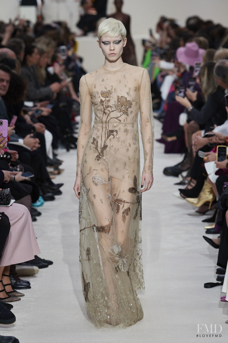 Maike Inga featured in  the Valentino fashion show for Autumn/Winter 2020