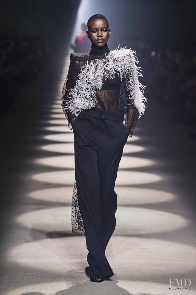 Adut Akech Bior featured in  the Givenchy fashion show for Autumn/Winter 2020