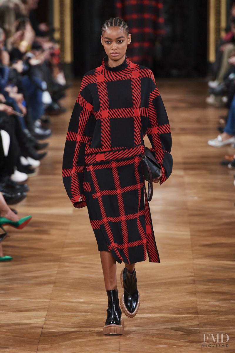 Blesnya Minher featured in  the Stella McCartney fashion show for Autumn/Winter 2020