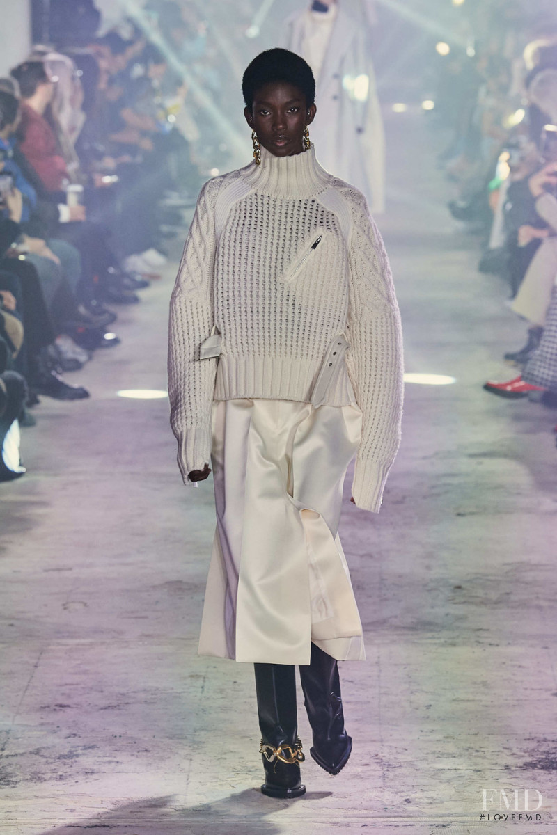 Laura Reyes featured in  the Sacai fashion show for Autumn/Winter 2020