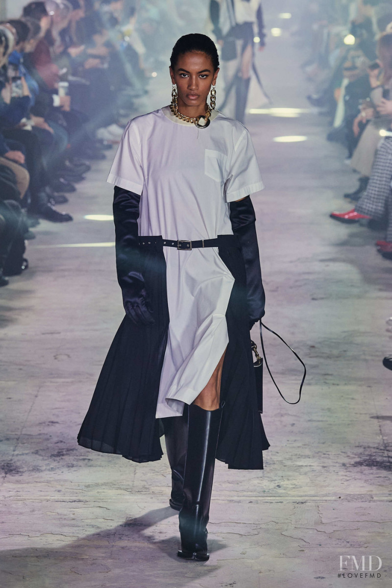 Sacha Quenby featured in  the Sacai fashion show for Autumn/Winter 2020