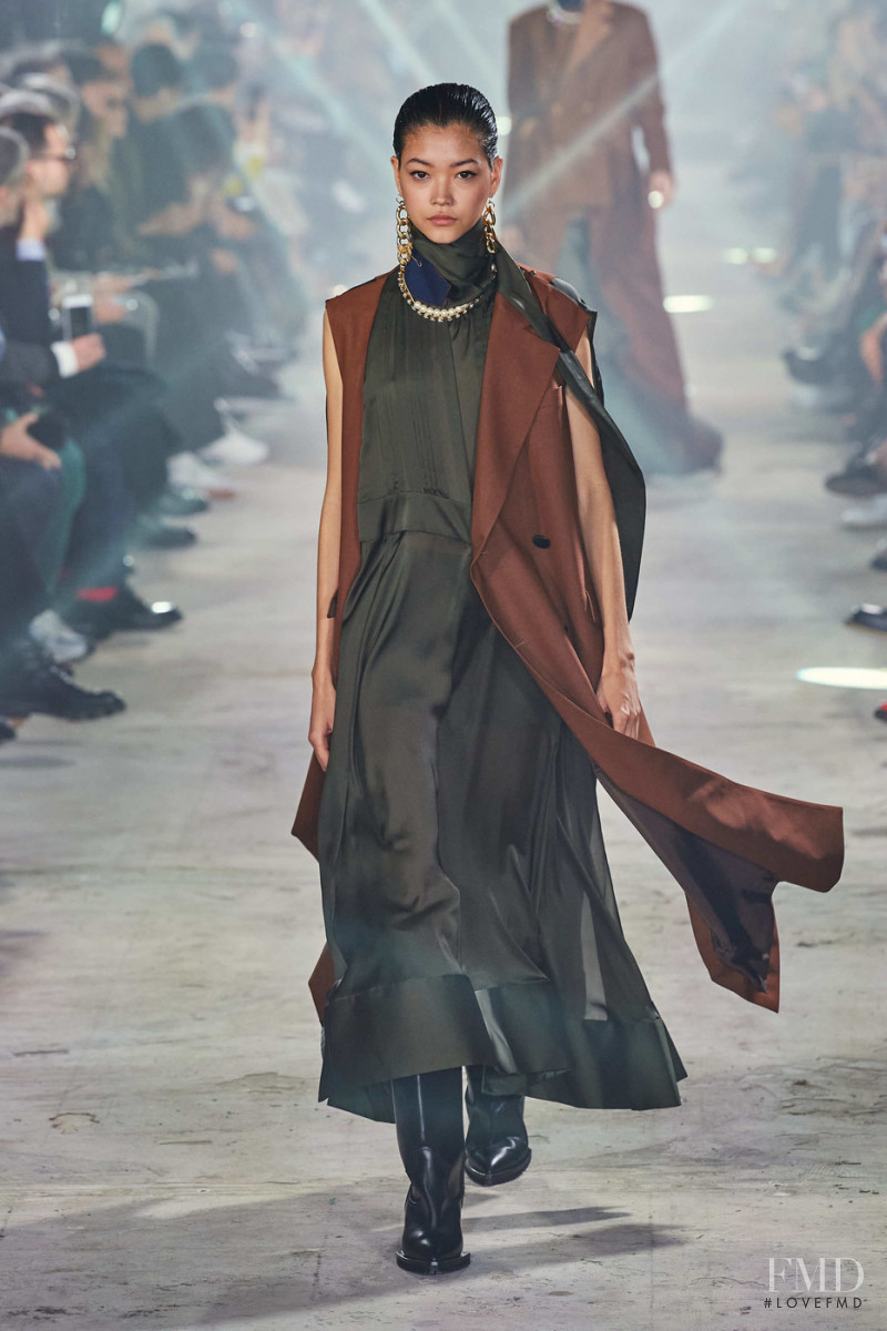 Mika Schneider featured in  the Sacai fashion show for Autumn/Winter 2020