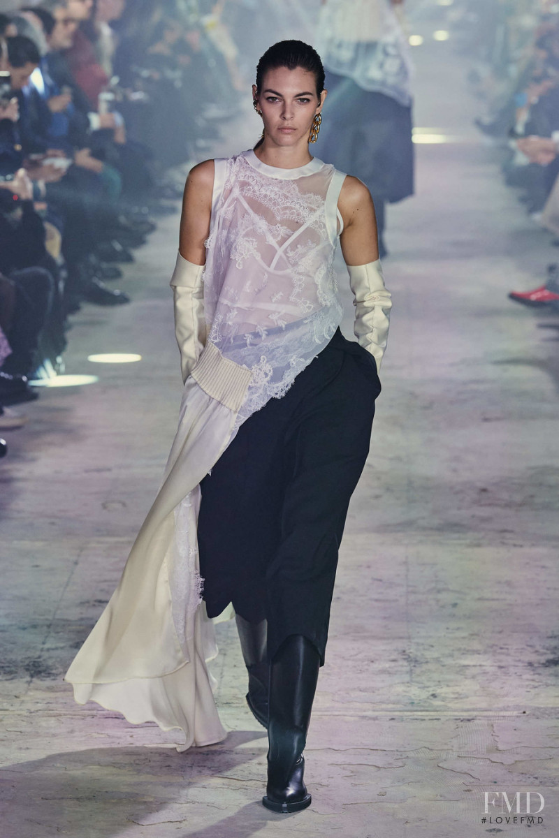 Vittoria Ceretti featured in  the Sacai fashion show for Autumn/Winter 2020