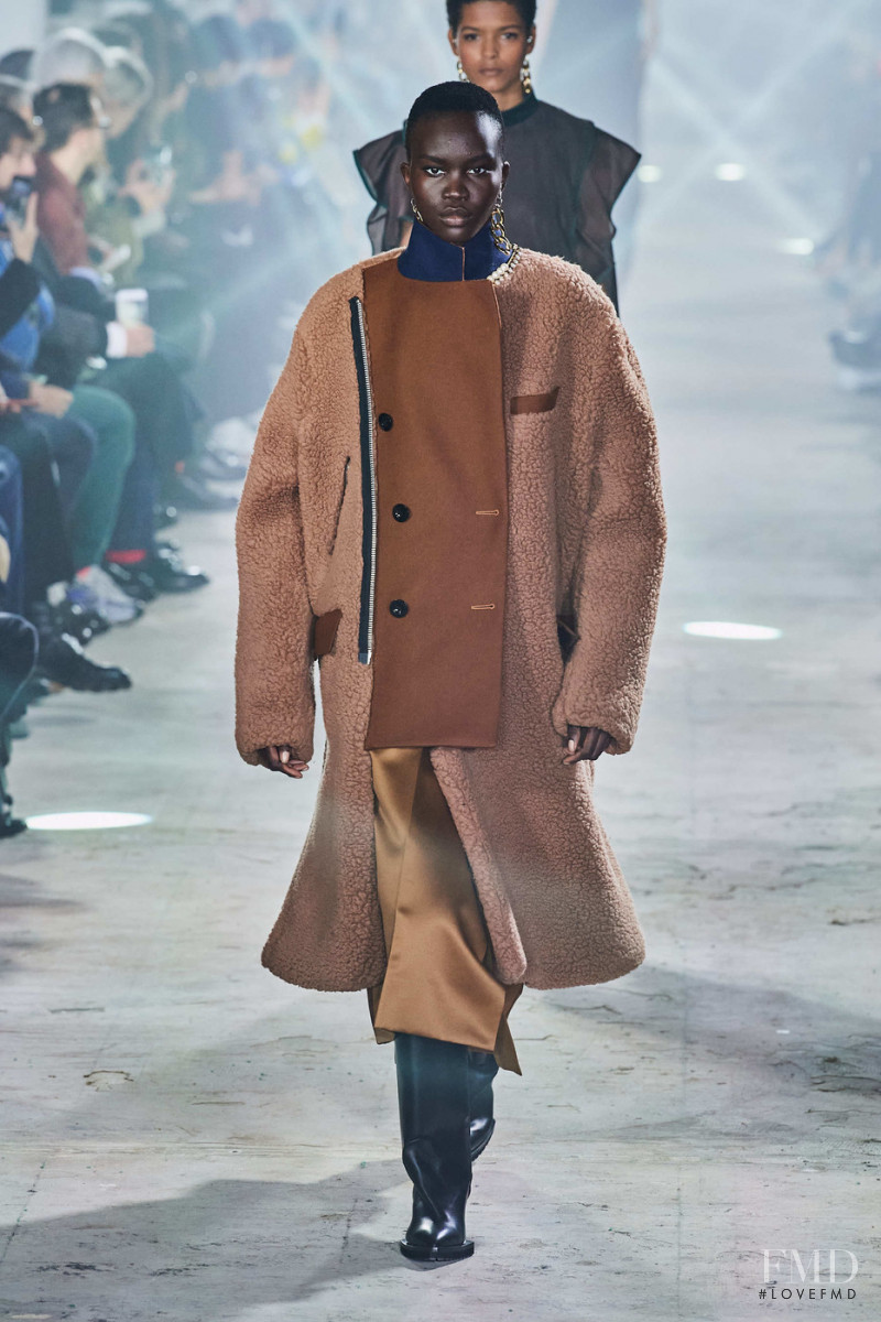 Achenrin Madit featured in  the Sacai fashion show for Autumn/Winter 2020