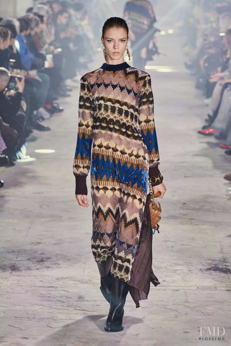 Margot Gaspar featured in  the Sacai fashion show for Autumn/Winter 2020
