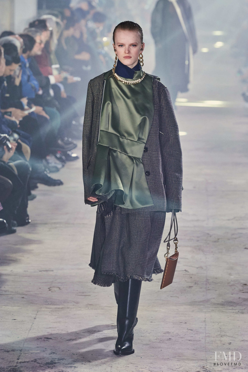 Hannah Motler featured in  the Sacai fashion show for Autumn/Winter 2020
