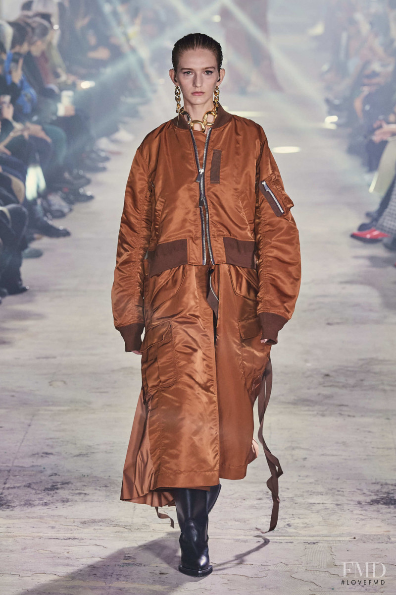 Mia Brammer featured in  the Sacai fashion show for Autumn/Winter 2020