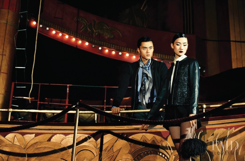 Lina Zhang featured in  the Shanghai Tang advertisement for Autumn/Winter 2013