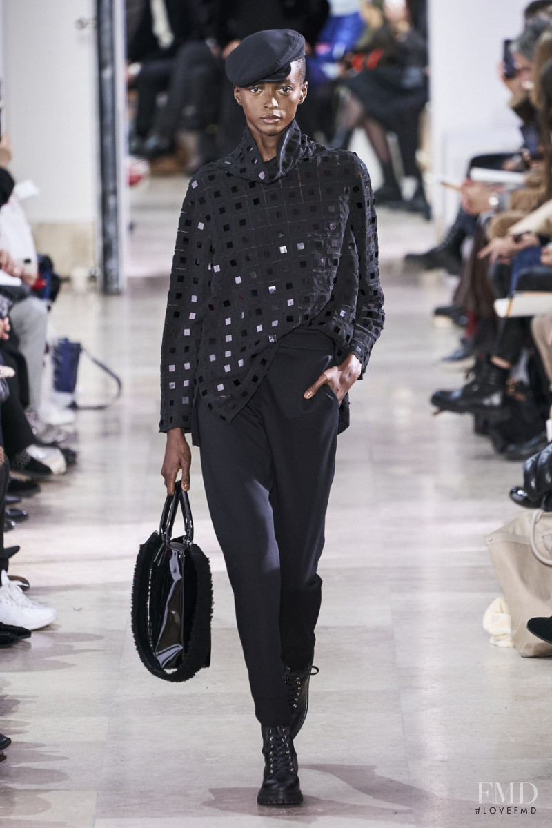 Amira Pinheiro featured in  the Akris fashion show for Autumn/Winter 2020