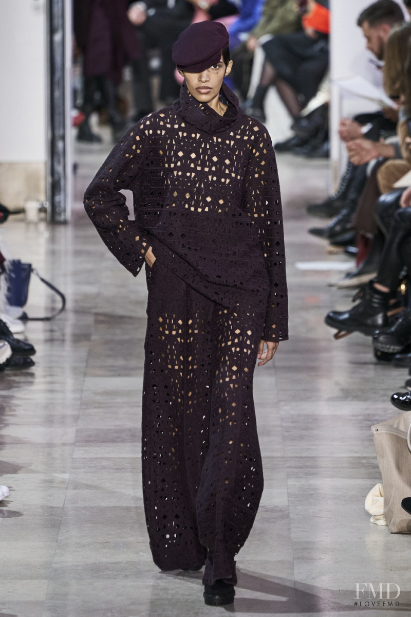 Pooja Mor featured in  the Akris fashion show for Autumn/Winter 2020