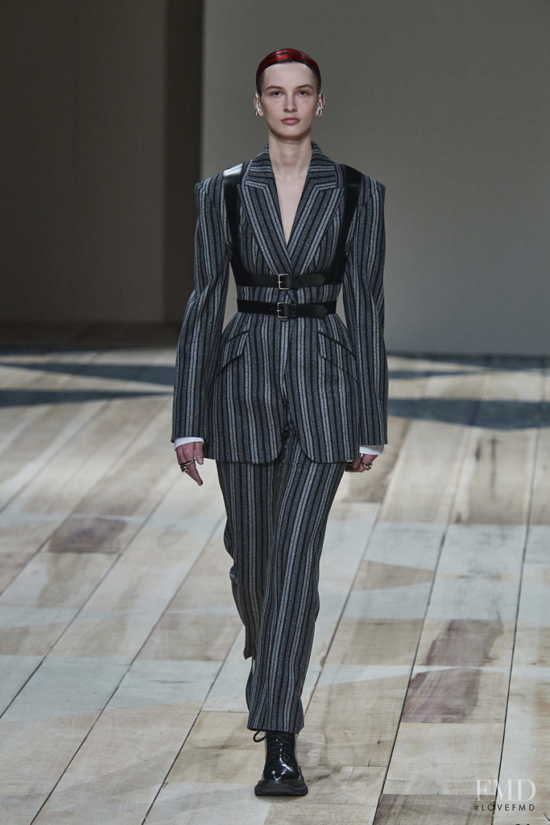 Juno Mitchell featured in  the Alexander McQueen fashion show for Autumn/Winter 2020