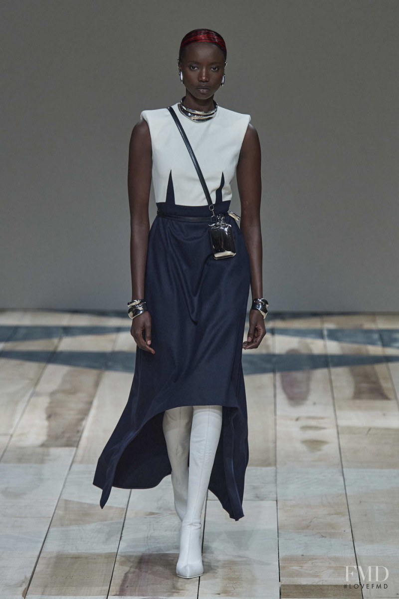 Agi Akur featured in  the Alexander McQueen fashion show for Autumn/Winter 2020