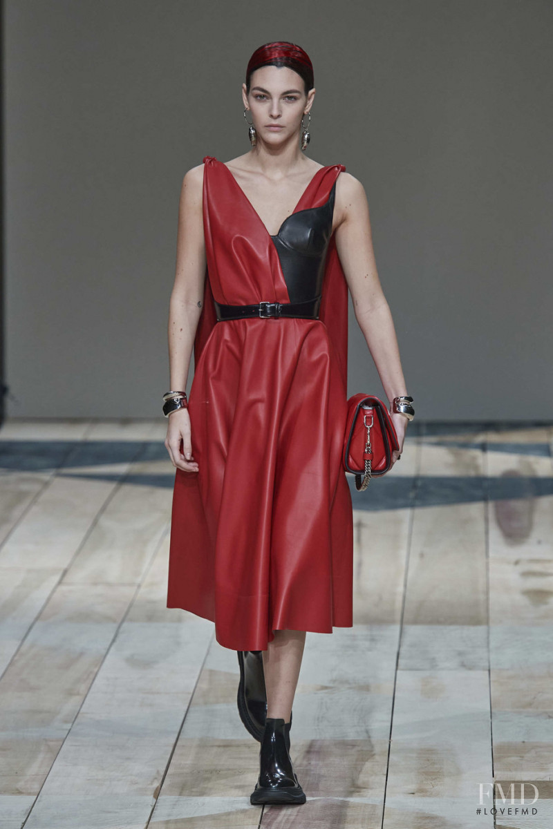 Vittoria Ceretti featured in  the Alexander McQueen fashion show for Autumn/Winter 2020