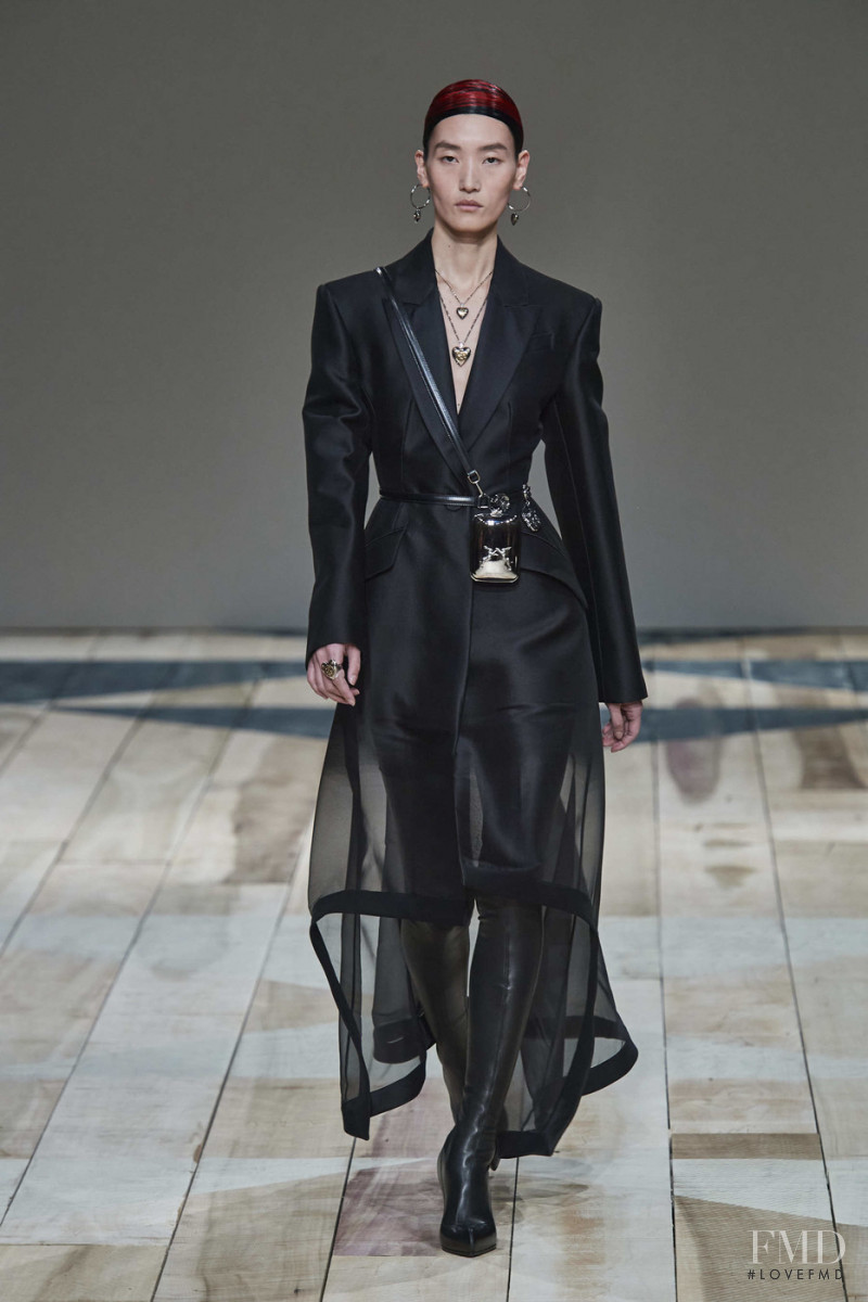 Lina Zhang featured in  the Alexander McQueen fashion show for Autumn/Winter 2020