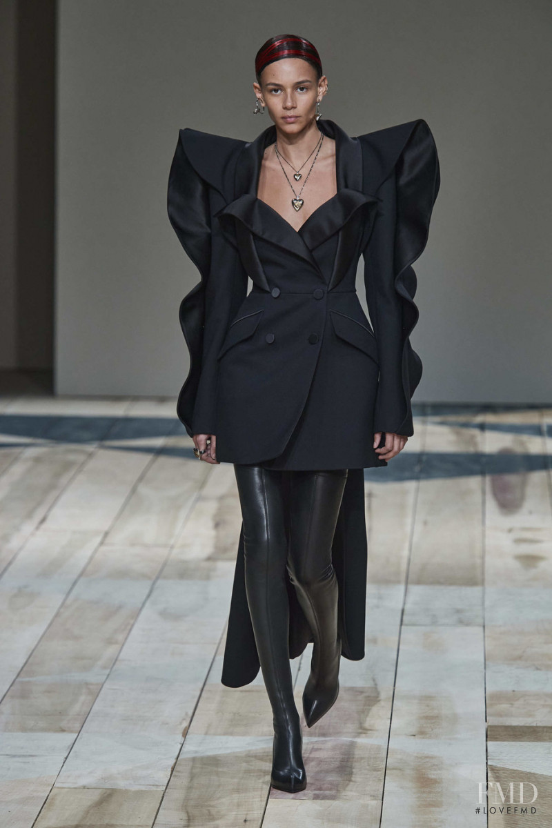 Binx Walton featured in  the Alexander McQueen fashion show for Autumn/Winter 2020
