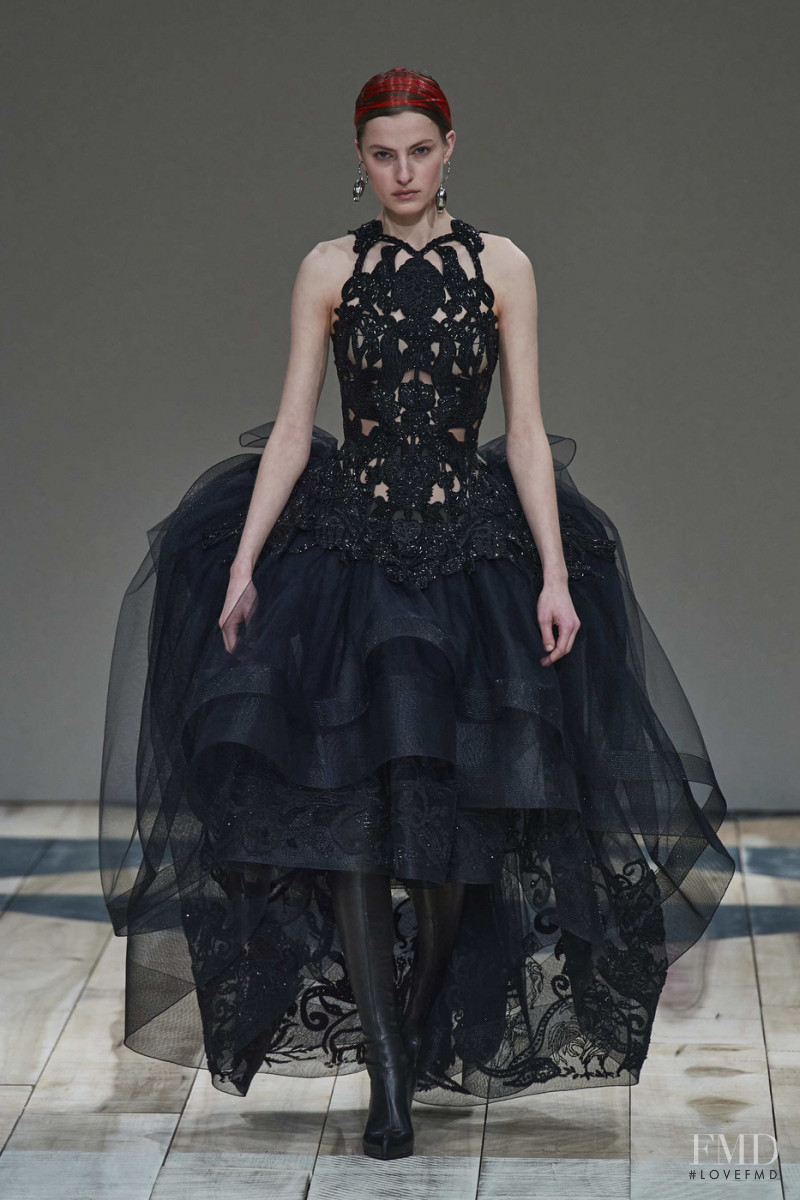 Felice Noordhoff featured in  the Alexander McQueen fashion show for Autumn/Winter 2020