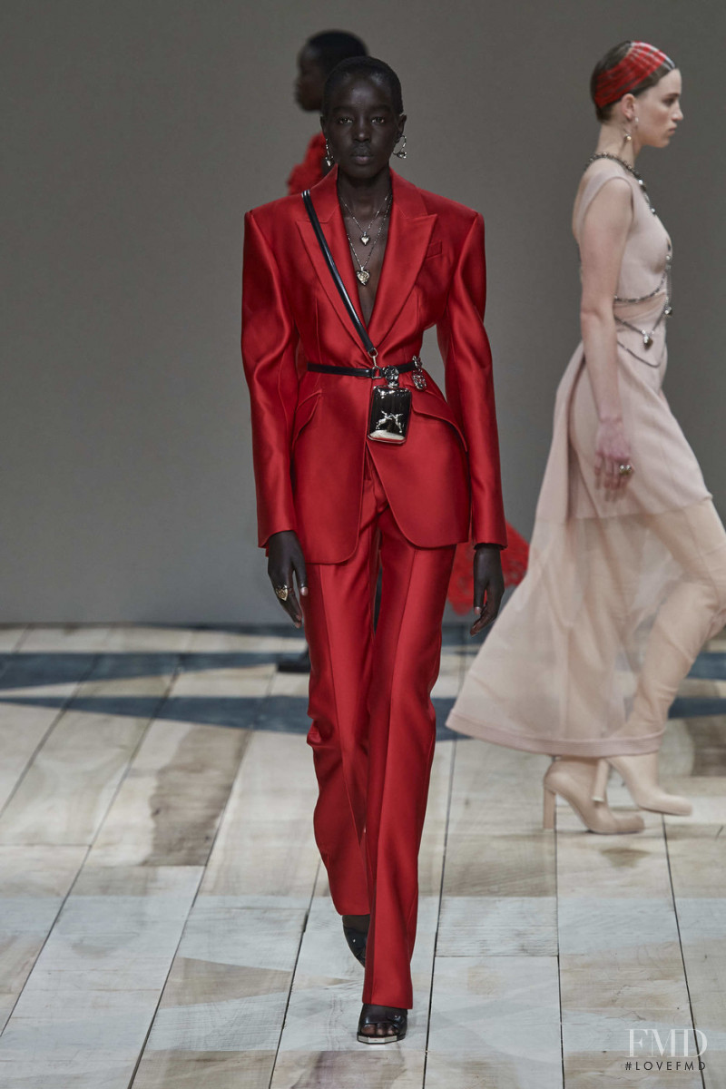 Akuol Deng Atem featured in  the Alexander McQueen fashion show for Autumn/Winter 2020